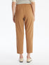 LC Waikiki Elastic Waist Straight Linen Blend Women's Trousers